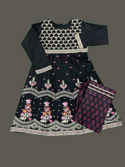 Black Dress With Embroidered Design