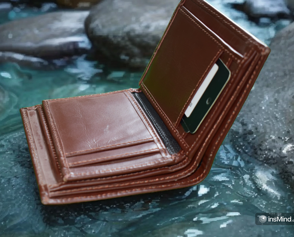 Men Brown Leather Wallet